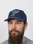 Бейсболка AMERICAN NEEDLE арт. 23022A-SLB Saint Louis Blues Corduroy Valin NHL (темно-синий)